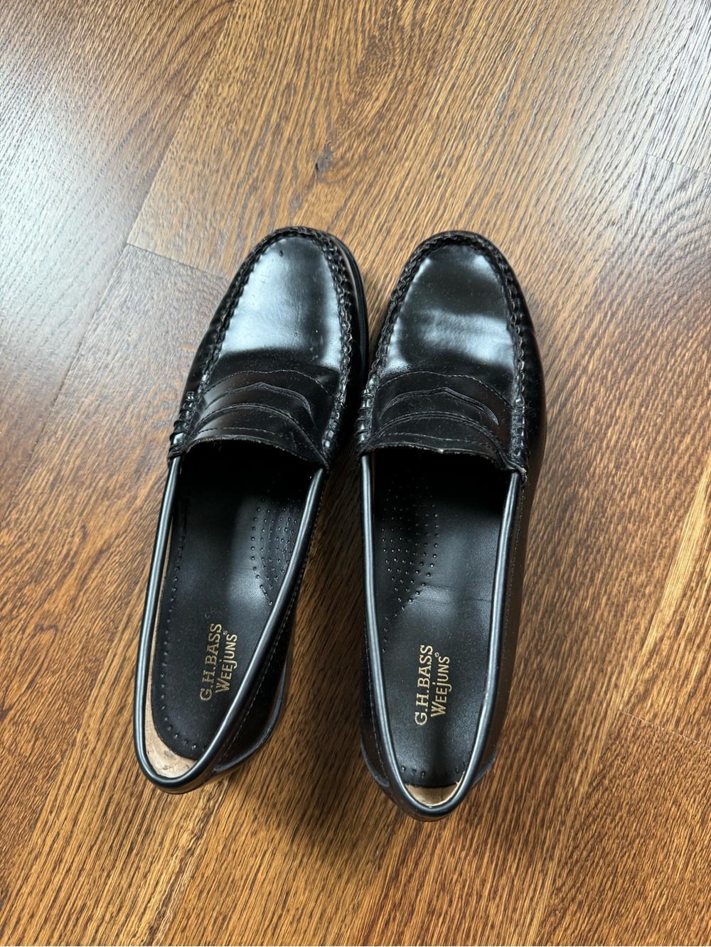 G.H. Bass & Co. Black Patent Penny Loafers